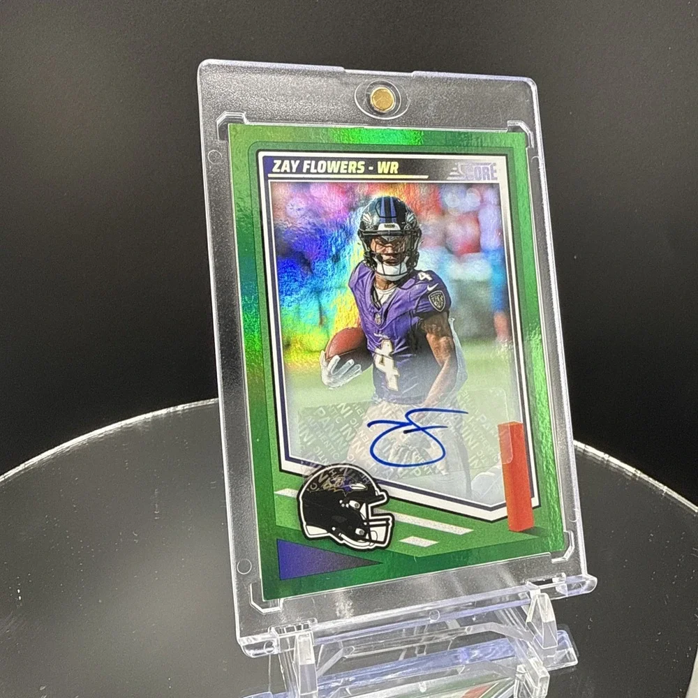 2025 Zay Flowers Panini Green  Score Auto #267 Baltimore Ravens